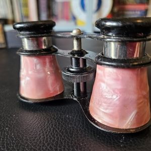 Vintage Pink Pearlescent Opera Glasses Made in Occuipied Japan 1945-1952